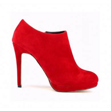 Ankle Boot - Camurça Vermelha