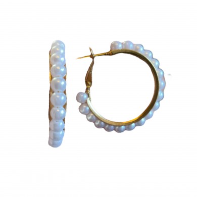 Argolas Douradas com Pérolas - 3cm