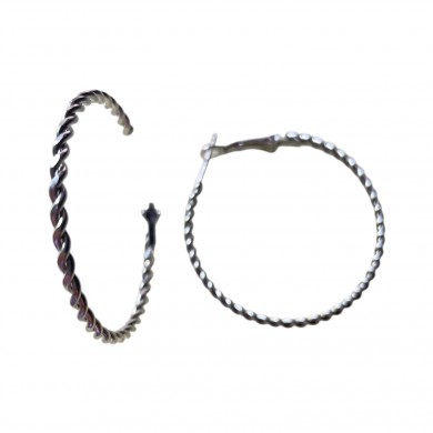 Argolas Finas Torcidas - 4cm