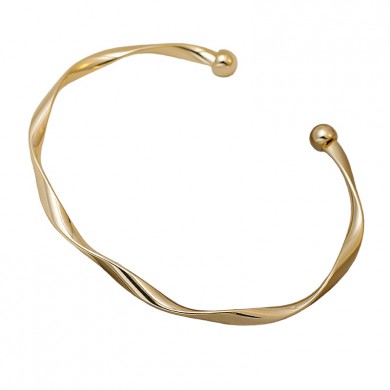 Bracelete Dourado Torcido