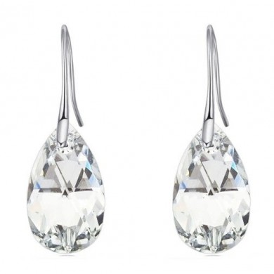 Brincos com Swarovski Translúcido