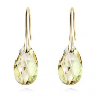 Brincos Dourados com Swarovski Citrus