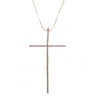 Colar Dourado com Crucifixo