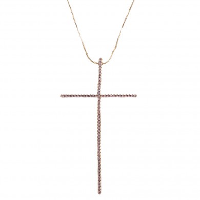 Colar Dourado com Crucifixo