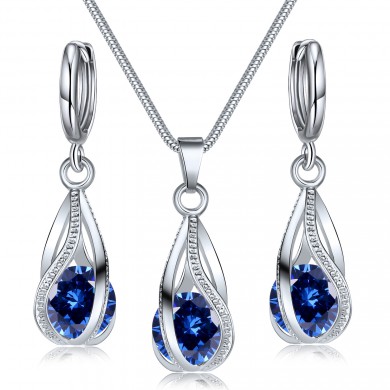Conjunto com Zircônias Azuis