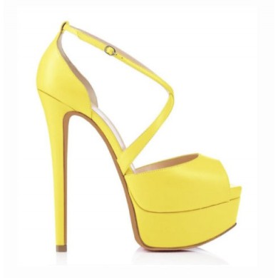 Peep Toe - Amarelo Fosco