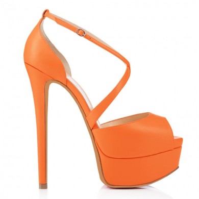 Peep Toe - Laranja Fosco