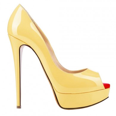 Peep Toe - Verniz Amarelo