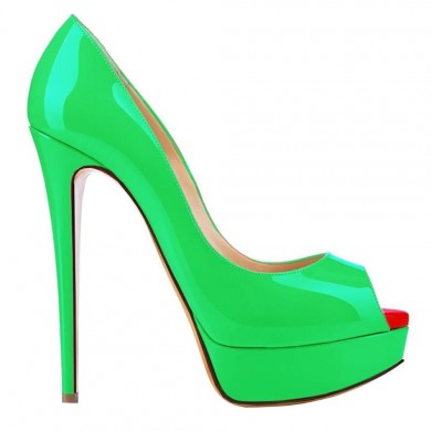 Peep Toe - Verniz Verde