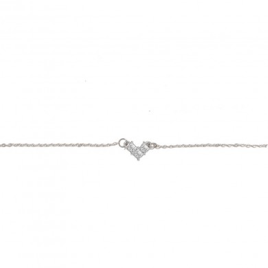 Pulseira V com Zircônias