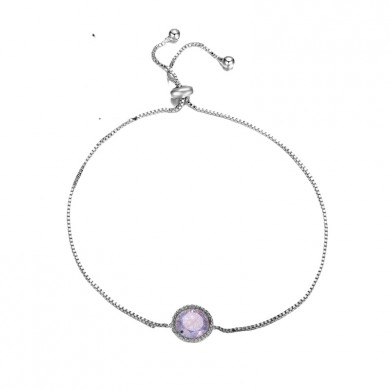 Pulseira com Zircônia Lavanda