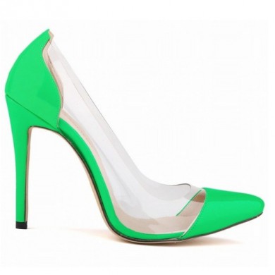 Scarpin - Transparente Verde