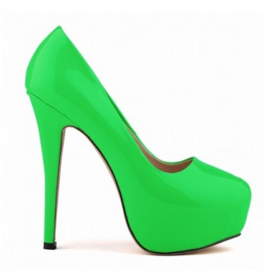 Scarpin - Verde com Meia Pata