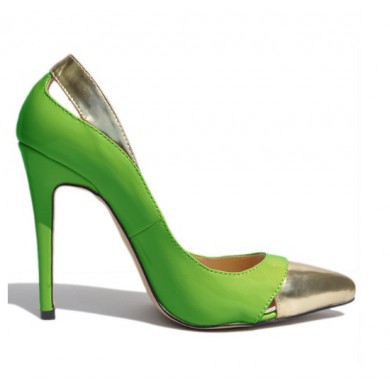 Scarpin - Verde e Dourado