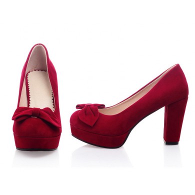 Scarpin - Vermelho com Laço