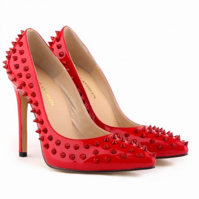 Scarpin - Vermelho com Spikes