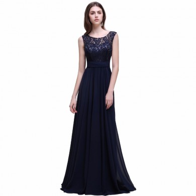 Vestido de Festa Azul Marinho - V00028