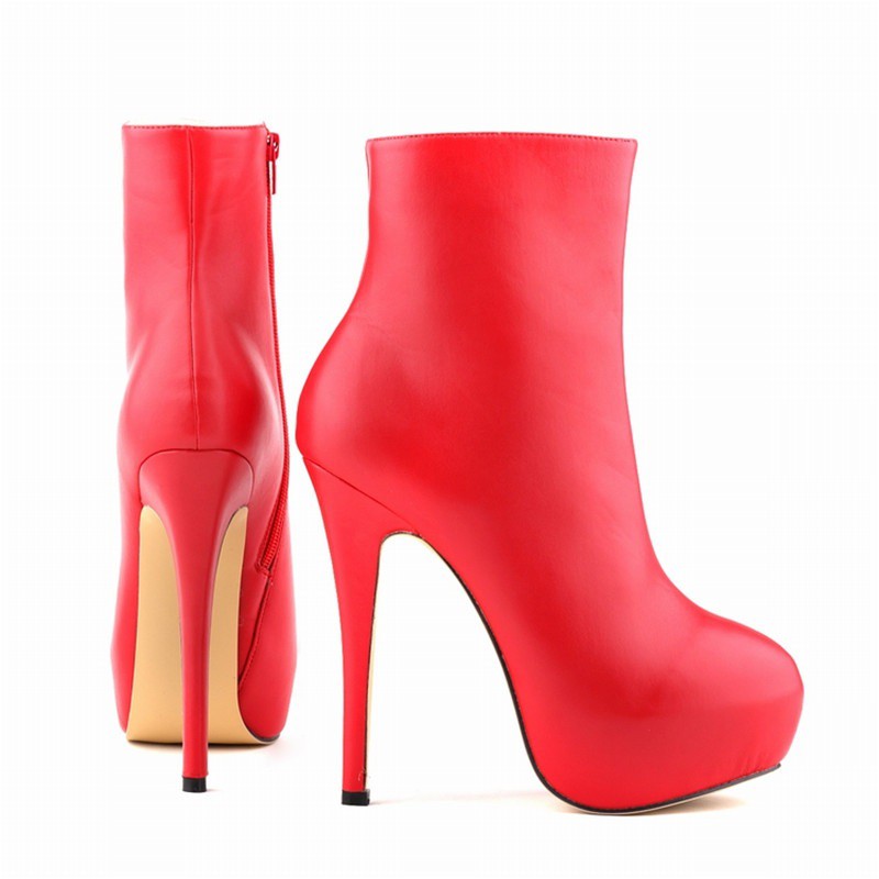 Ankle boot hot sale vermelha