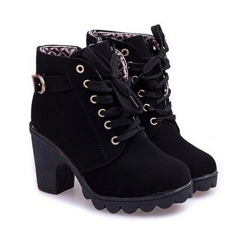 Bota coturno camurça hotsell