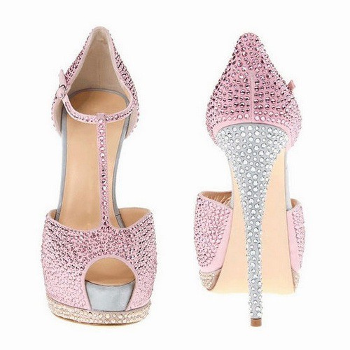 sapato peep toe rosa