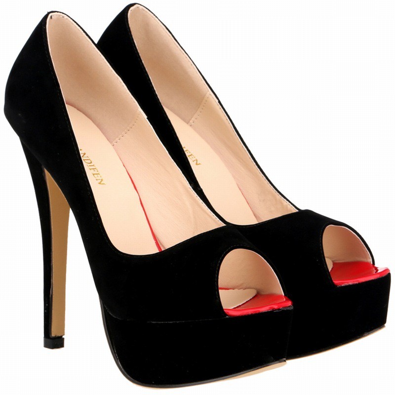 Peep Toe Camur a Preto Parise Joias