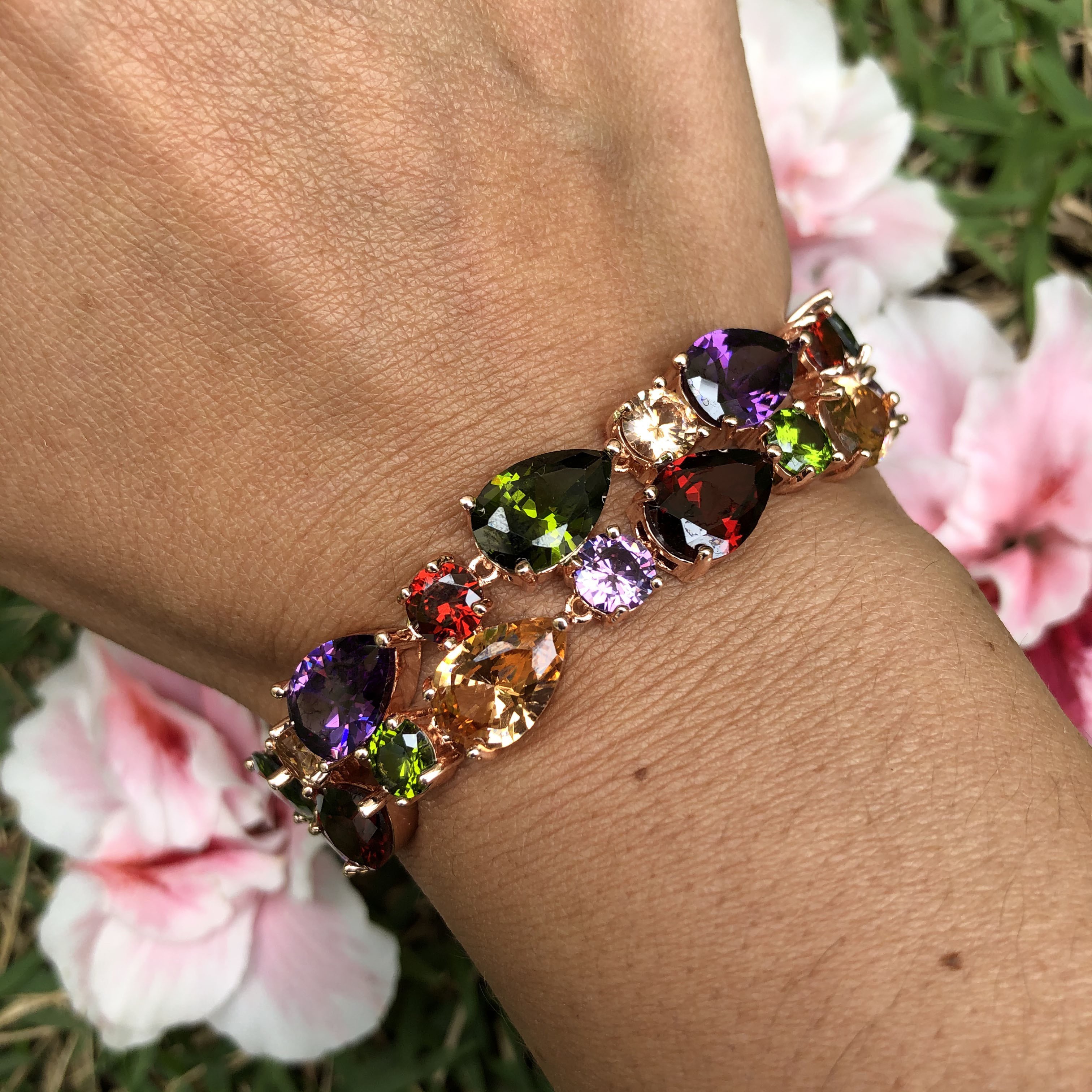 Conjunto Completo com Pedras Brasileiras Parise Joias