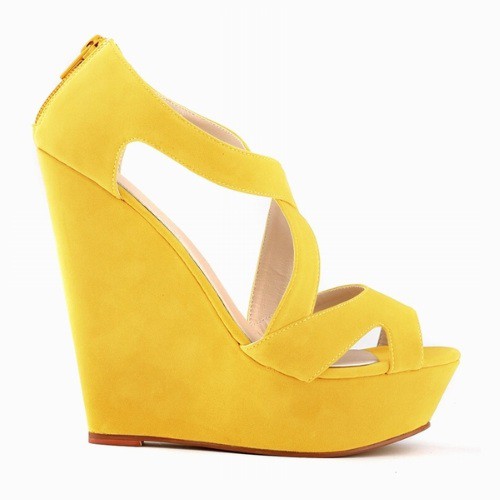 Anabela amarela shop