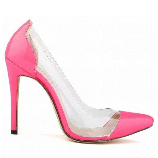 Scarpin shop transparente rosa