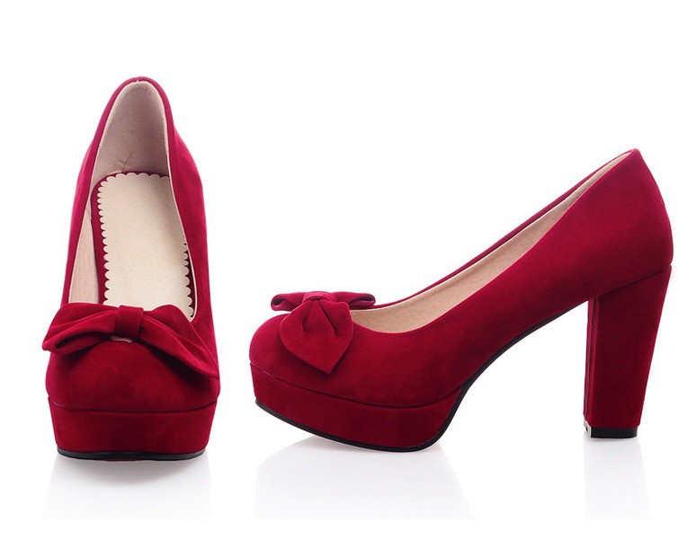 Scarpin vermelho com laço outlet