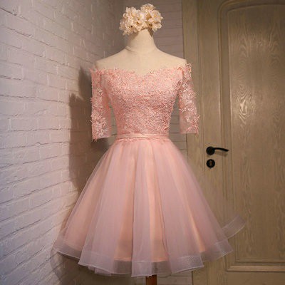 Vestido debutante ombro a sales ombro