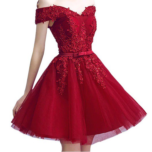 Vestido de festa discount vinho curto