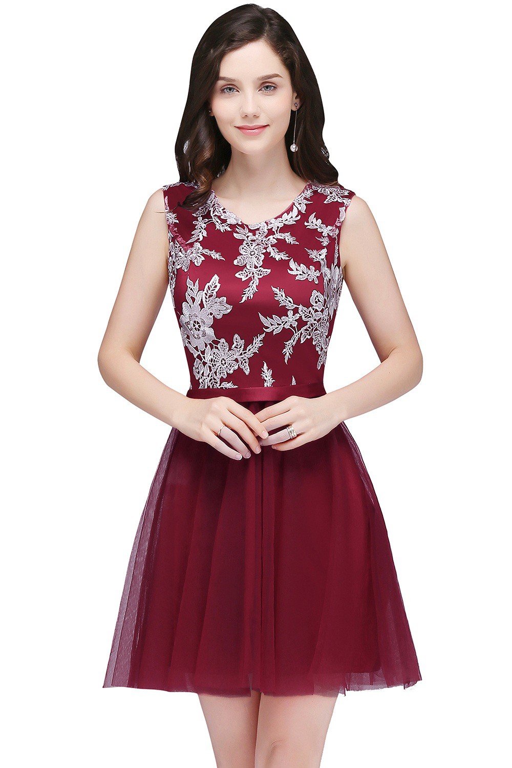 Vestido de Debutante Vinho V00037 Parise Joias