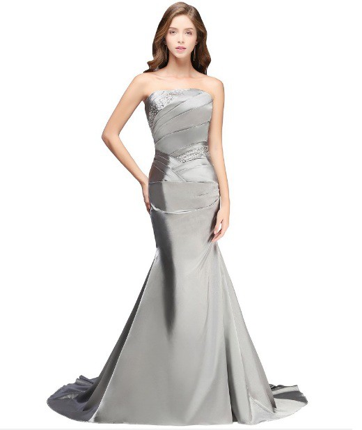 Vestido de formatura sales cinza