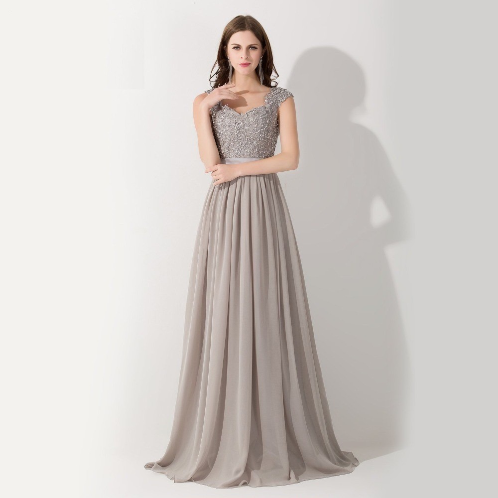Vestido de formatura cinza store