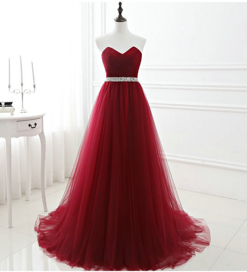 Vestido de formatura shop longo vermelho vinho