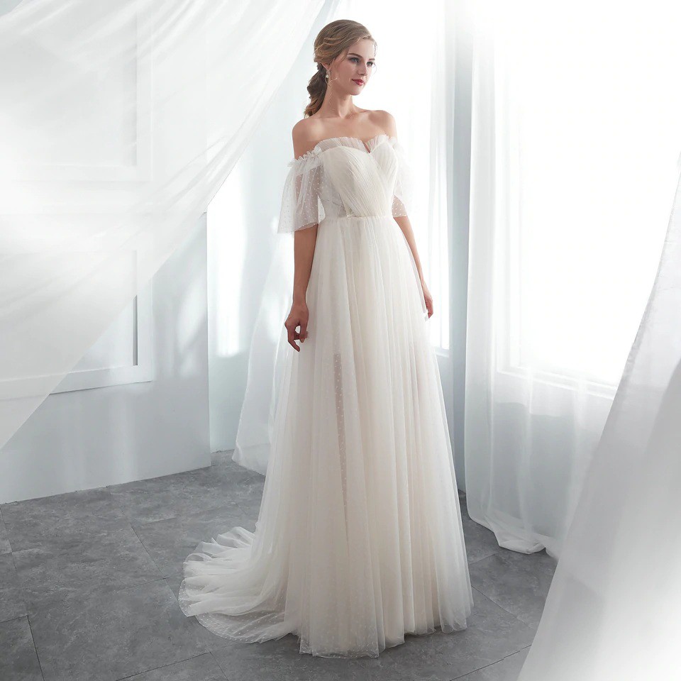 Vestido daminha ombro online a ombro
