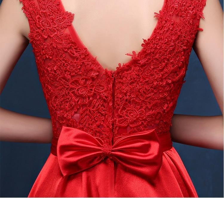 Vestido de festa cetim com renda sales
