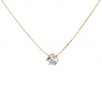 Colar Dourado com Zircônia