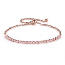 Pulseira Rosê com Zircônias Rosa