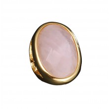 Anel com Quartzo Rosa