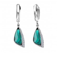 Argolas com Cristais Verdes