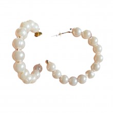 Argolas Douradas com Pérolas -  3,7cm