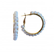 Argolas Douradas com Pérolas - 3cm