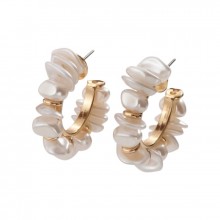 Argolas Douradas com Pérolas