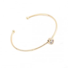 Bracelete Dourado com Ponto de Luz