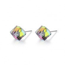 Brincos Cubos de Swarovski - 0,4cm