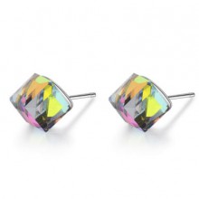 Brincos Cubos de Swarovski - 0,7cm