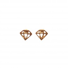 Brincos Diamantes Dourados