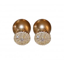 Brincos Inspiração Dior Champagne