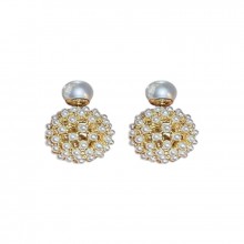Brincos Dior com Mini Pérolas